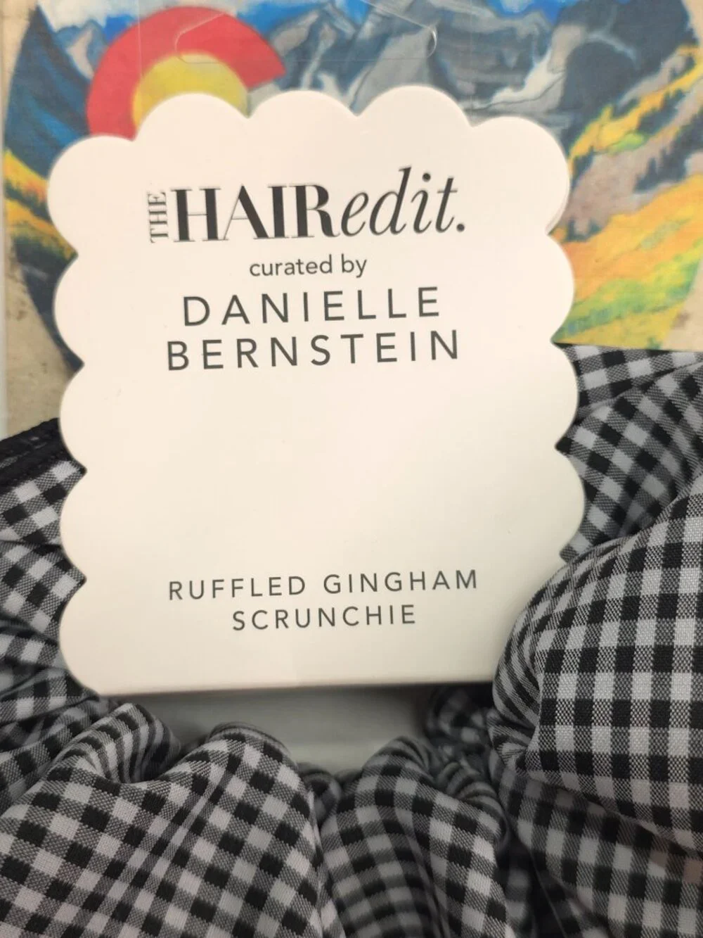 The Hair Edit Ruffled Gingham Oversized Scrunchie by Danielle Bernstein